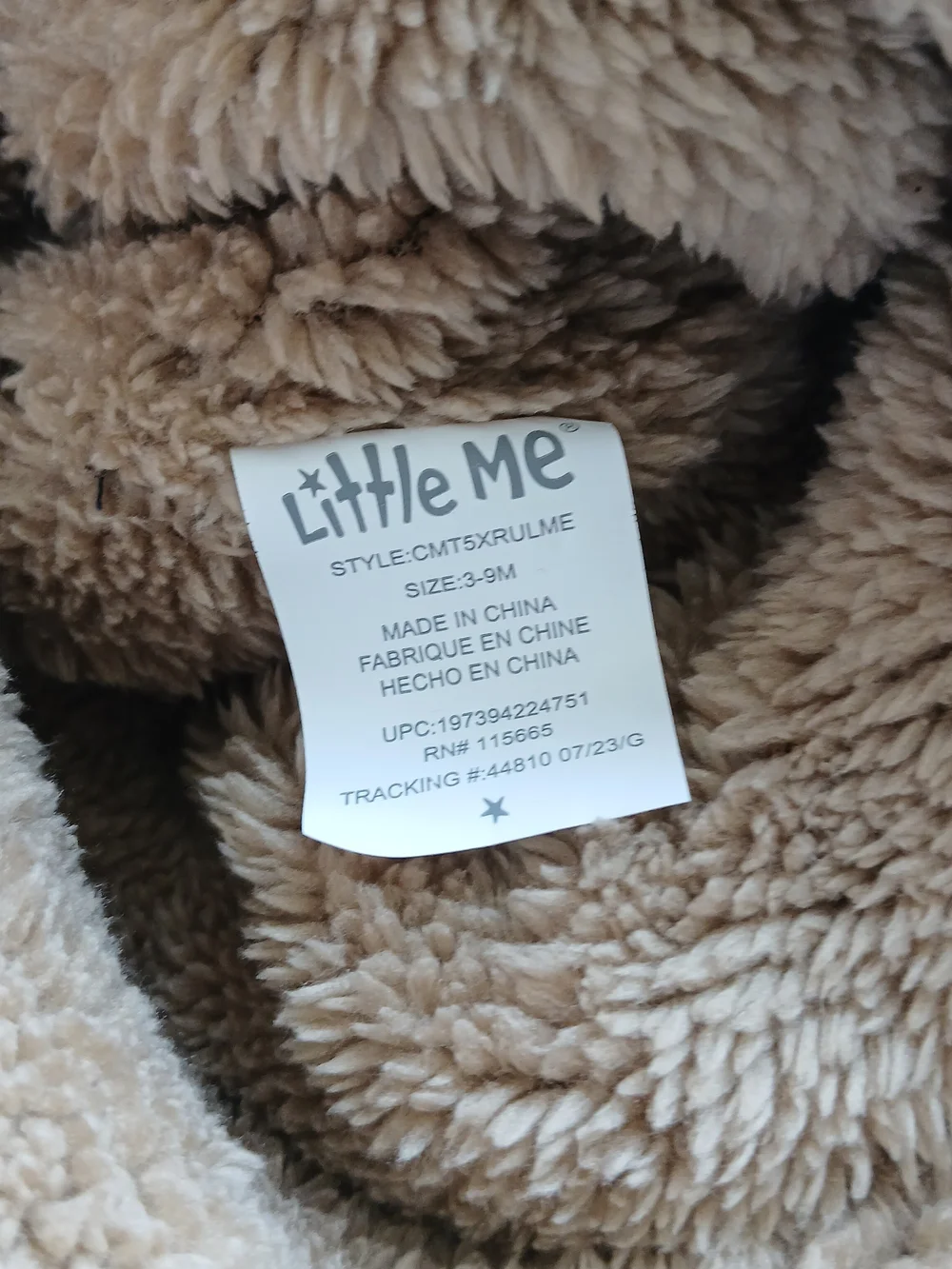 Little Me Fleece Earflap Hat + Mittens for Baby, Size 3 to 9 Months, NWT